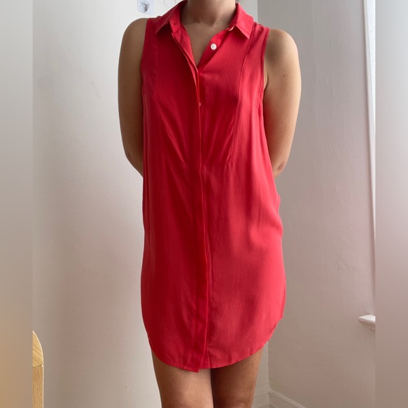 Pink Pure Silk Shirt Dress/Tunic - Picture 3 of 8